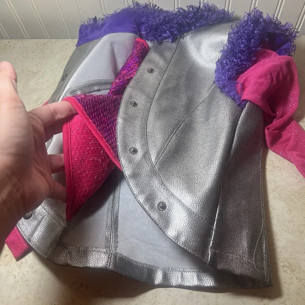 Disney Store Exclusive Hannah Montana Costume Jacket Vest Sequin Top Girls S 7/8